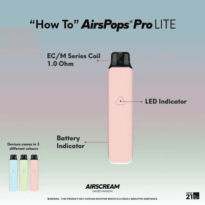 AIRSCREAM AIRSPOPS PRO LITE 氣泡電子煙主機:圖片 3