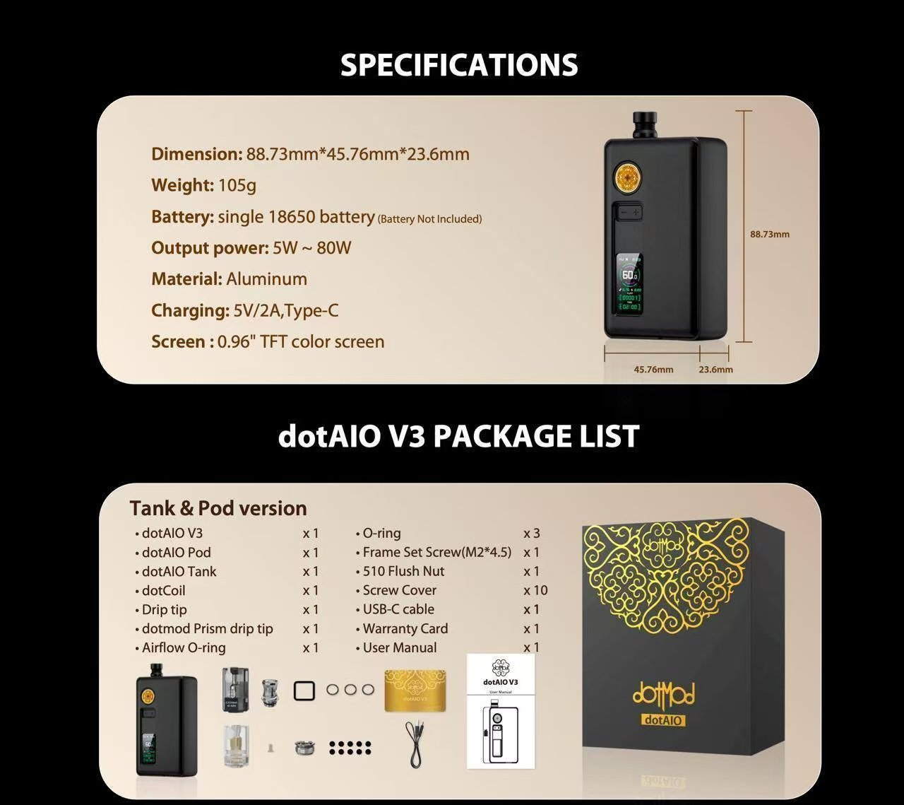 DotMod DotAIO V3 Kit電子煙 | 佩特里DotAIO V3套裝:圖片 10